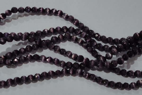 CCT367 15 inches 6mm faceted round cats eye beads wholesale