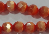 CCT373 15 inches 8mm faceted round cats eye beads wholesale