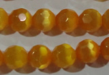 CCT378 15 inches 8mm faceted round cats eye beads wholesale