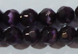 CCT385 15 inches 8mm faceted round cats eye beads wholesale