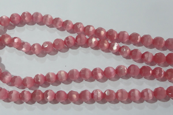 CCT391 15 inches 10mm faceted round cats eye beads wholesale