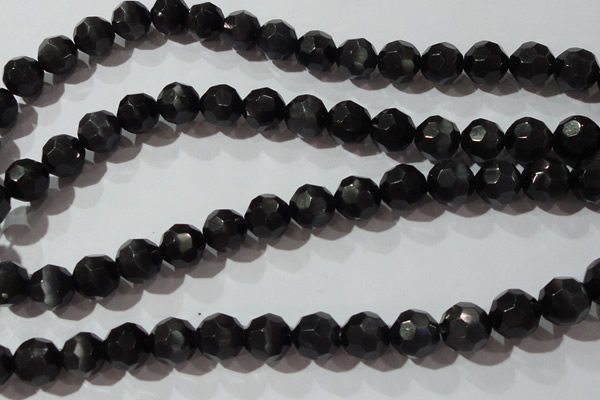 CCT398 15 inches 10mm faceted round cats eye beads wholesale