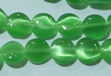 CCT462 15 inches 6mm flat round cats eye beads wholesale