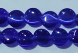 CCT466 15 inches 6mm flat round cats eye beads wholesale