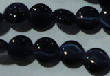 CCT468 15 inches 6mm flat round cats eye beads wholesale