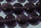 CCT491 15 inches 8mm flat round cats eye beads wholesale