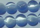 CCT493 15 inches 8mm flat round cats eye beads wholesale