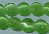 CCT496 15 inches 8mm flat round cats eye beads wholesale