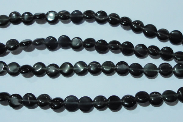 CCT500 15 inches 8mm flat round cats eye beads wholesale