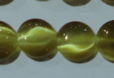 CCT518 15 inches 10mm flat round cats eye beads wholesale