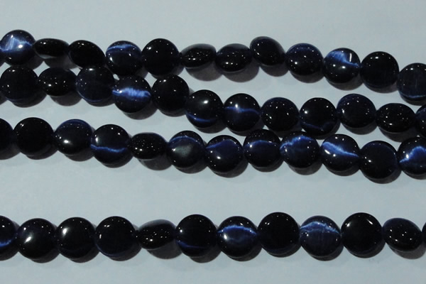 CCT528 15 inches 10mm flat round cats eye beads wholesale