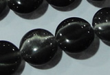 CCT529 15 inches 10mm flat round cats eye beads wholesale