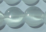 CCT540 15 inches 12mm flat round cats eye beads wholesale