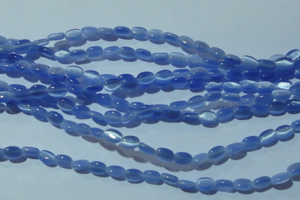 CCT613 15 inches 4*6mm oval cats eye beads wholesale