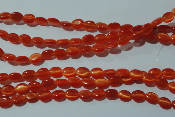 CCT635 15 inches 6*8mm oval cats eye beads wholesale