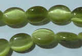 CCT646 15 inches 6*8mm oval cats eye beads wholesale