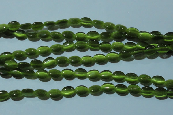 CCT648 15 inches 6*8mm oval cats eye beads wholesale