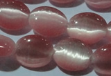 CCT665 15 inches 8*10mm oval cats eye beads wholesale