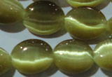 CCT673 15 inches 8*10mm oval cats eye beads wholesale