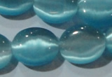 CCT701 15 inches 10*12mm oval cats eye beads wholesale