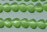 CCT965 15 inches 10*10mm faceted heart cats eye beads wholesale