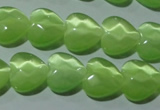 CCT972 15 inches 12*12mm faceted heart cats eye beads wholesale