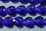 CCT974 15 inches 12*12mm faceted heart cats eye beads wholesale