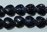 CCT975 15 inches 12*12mm faceted heart cats eye beads wholesale