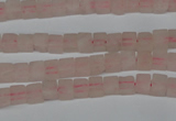 CCU02 15.5 inches 4*4mm cube rose quartz beads wholesale