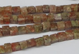 CCU05 15.5 inches 4*4mm cube New unakite beads wholesale