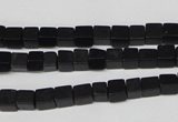 CCU09 15.5 inches 4*4mm cube black agate beads wholesale