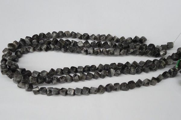 CCU100 15.5 inches 6*6mm cube black labradorite beads wholesale