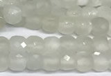 CCU1001 15 inches 4mm faceted cube moonstone beads