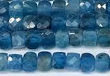 CCU1024 15 inches 4mm faceted cube apatite beads