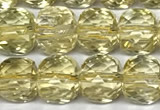 CCU1050 15 inches 8mm faceted cube citrine beads