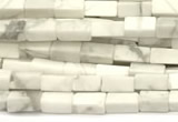 CCU1080 15 inches 2*4mm cuboid white howlite beads