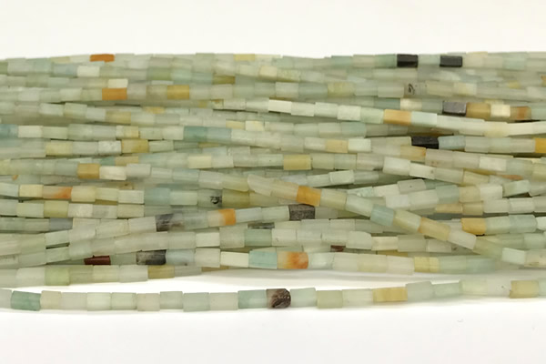 CCU1082 15 inches 2*4mm cuboid amazonite beads