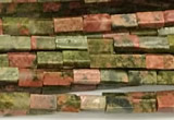 CCU1098 15 inches 2*4mm cuboid unakite beads