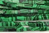 CCU1109 15 inches 2*4mm cuboid imitate malachite beads