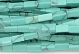 CCU1115 15 inches 2*4mm cuboid imitation turquoise beads