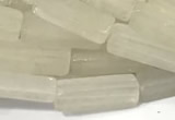 CCU1130 15 inches 4*13mm cuboid white jade beads