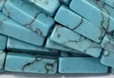 CCU1168 15 inches 4*13mm cuboid imitation turquoise beads