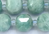 CCU1290 15 inches 9mm - 10mm faceted cube amazonite beads