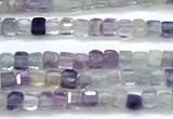 CCU1321 15 inches 2.5mm faceted cube fluorite beads