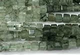 CCU1323 15 inches 2.5mm faceted cube prehnite beads