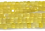 CCU1330 15 inches 2.5mm faceted cube yellow agate beads