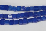 CCU18 15.5 inches 4*4mm cube dyed white jade beads wholesale