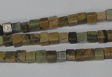 CCU20 15.5 inches 5*5mm cube serpentine jasper beads wholesale