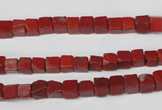 CCU21 15.5 inches 5*5mm cube red jasper beads wholesale