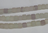 CCU22 15.5 inches 5*5mm cube rainbow fluorite beads wholesale